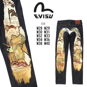 EVISU �G���B�X �߂̉��Ԃ� �单�W�[���Y �e�[�p�[�W�[���Y �单�v�����g �ߎh�J TAPER �e�[�p�[�t�B�b�g�W�[���Y �{�^���t���C �L�����b�g�t�B�b�g �W�[���Y #2017 �f�j�� ���������� ��v �傫