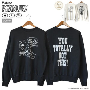 PEANUTS s[ibc PIGMENT CREW NECK SWEAT sOg g[i[ SNOOPY Xk[s[ s[ibc T[tB T[t LN^[ lC H ~ XEFbg Be[W vg L 100%  
