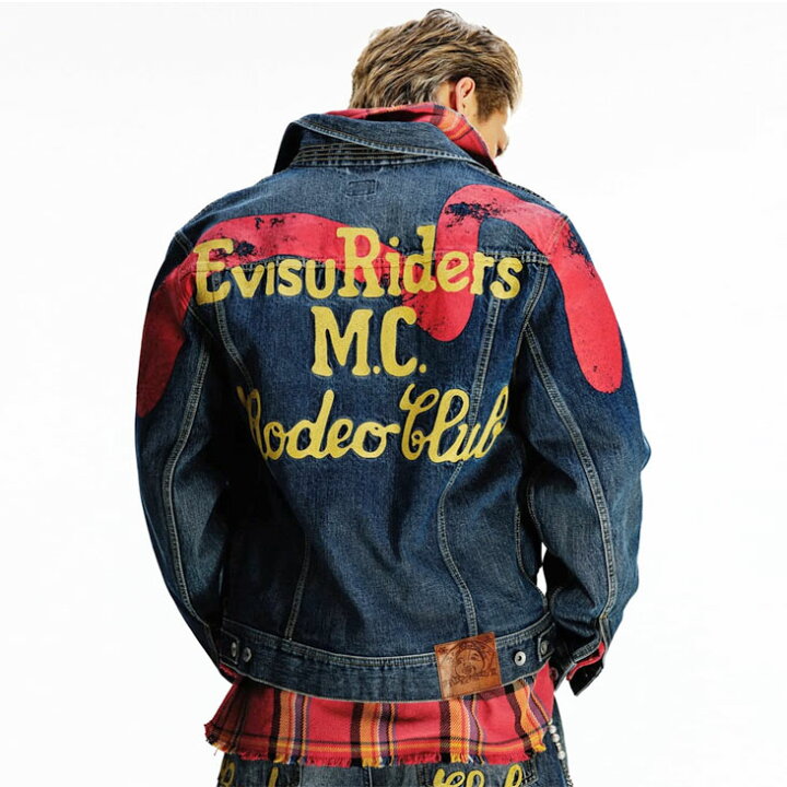 楽天市場】EVISU エヴィス ライダース デニムジャケット ジージャン G 