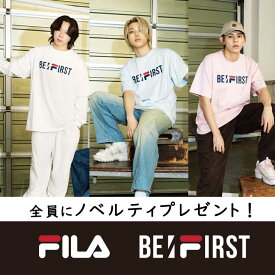 FILA フィラ BE:FIRST コラボ 着用モデル 半袖Tシャツ メンズ レディース ブランド おそろい ユニセックス 男女兼用 限定 ビーファースト SOTA SHUNTO MANATO RYUHEI JUNON RYOKI LEO