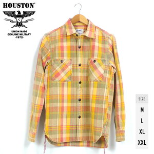 HOUSTON �q���[�X�g�� �r���e�[�W �`�F�b�N �r�G���V���c �l���V���c VINTAGE CHECK VIYELLA SHIRT ��� �`�F�b�N�V���c �w���B�[�I���X �r�G�����n �o�N�ω� �g���v���X�e�b�` 3�{�j ���� �����Y �A��