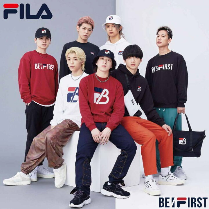 楽天市場】FILA フィラ BE:FIRST コラボ トレーナー クルーネック 