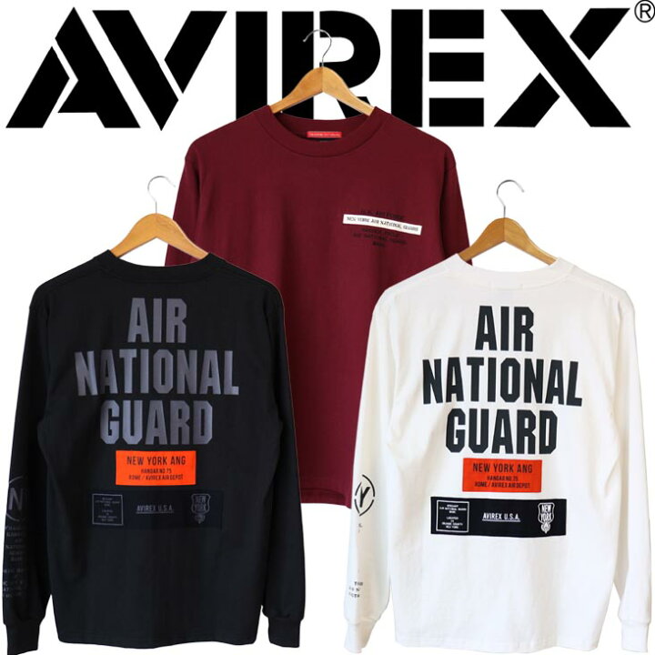 楽天市場】AVIREX アヴィレックス ロンT AIR NATIONAL GUARD ワッペン 