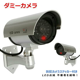 【6ヶ月保証】防犯カメラ ダミー 屋外 防犯 ダミーカメラ 玄関ドア 防犯カメラ 小型 ダミー カメラ 防犯 カメラ 不審者を威嚇 防滴 電池式 単三電池 ダミー防犯カメラ 角度調節 赤色LED点滅 不審者を威嚇 玄関 ドア 駐車場 本物そっくり 威嚇用のダミーカメラ シルバー