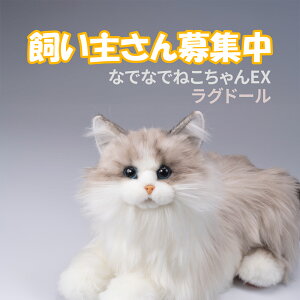 なでなでねこちゃんEX ラグドール 寂しさを埋めてくれる相棒です。毛並みや耳、目の愛らしさは別格、お子様からご高齢の方々へ猫の癒しをお届けします。