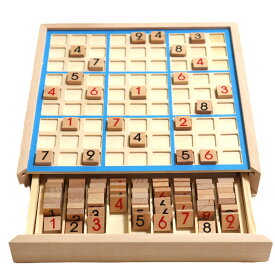 キヨラカ ボード型 数独 ナンプレ 初級 中級 上級 卓上 脳トレ 知育 教育 数字 パズル ボード ゲーム 木製 おもちゃ ナンプレボード ナンバープレース 天然木 親子 子供からシニアまで NS-D01