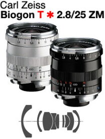 [3年保険付]Carl Zeiss Biogon T*F2.8/25mm ZM Mount Lens カールツアイス ライカMマウント広角レンズ [02P05Nov16]