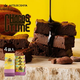 チョコレートケーキ ガトーショコラ ブラウニー 送料無料 チョコズタイム 小箱個包装 2切入 × 4 ギフト 焼菓子 洋菓子 プチギフト 常温
