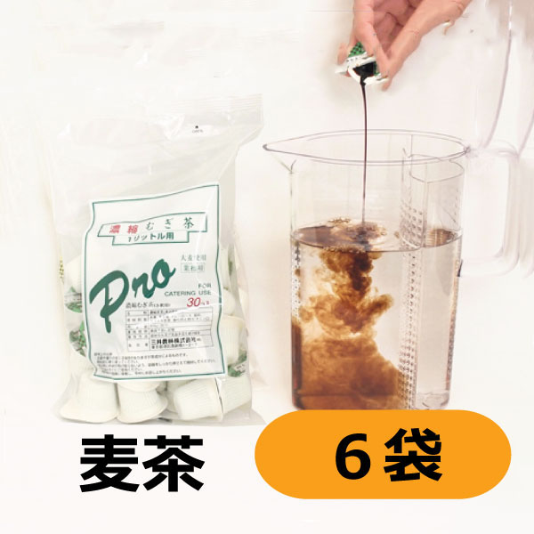 ★大人気商品★三井農林 WNプロ 濃縮 麦茶 ポーション 19g(1L分) × 30個 × 6袋