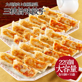 【35％OFFクーポン】【餃子大容量 3.1kg】【三桃旨味餃子 225個 】 15個 入り × 15袋 小分け ひとくちサイズ 冷凍庫 餃子 ぎょうざ ギョウザ 生餃子 大容量 国産 キャベツ ニラ 弁当 おかず 冷凍食品 中華総菜 三桃食品 送料無料