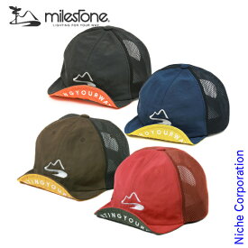 【即納】マイルストーン オリジナルキャップ MSC-017 ウェア ヘッドウェア キャップ キャンプ 帽子 トレイルランニング ランニング 登山 ハイキング メンズ レディース キッズ メッシュキャップ メッシュ