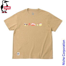 チャムス キャンプギアポップインアートTシャツ CH01-2194 ウェア トップス キャンプ用品 半袖 ショートスリーブ 速乾 接触冷感 売り尽くし 在庫処分