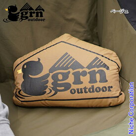 grn outdoor 60/40 クッションブランケット ロゴ GO1460FZ アウトドア キャンプ 毛布 ひざ掛け ブランケット ポンチョ 防寒 防寒着 撥水