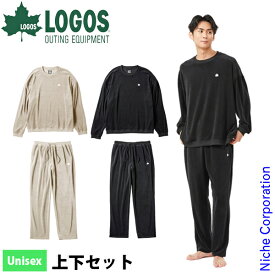 ロゴス リプナー ボディリカバリーベロア スウェット & パンツ セット 35212 35213 リカバリーウェア 疲労回復 パジャマ ルームウェア 快適 着心地 血行促進 疲労軽減 秋冬 ズボン 長袖