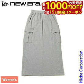 【15日は！枚数限定 最大1,000円OFFクーポン】ニューエラ ウィメンズ スウェット カーゴスカート グレー 14674695 アウトドア ウェア ボトムス レディース ウィメンズ 女性 刺繍 スポーティー カーゴ ドローコード 注目商品