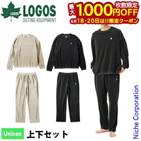 【18・20日は！枚数限定 最大1,000円OFFクーポン】ロゴス リプナー ボディリカバリーベロア スウェット & パンツ セット 35212 35213 リカバリーウェア 疲労回復 パジャマ ルームウェア 快適 着心地 血行促進 疲労軽減 秋冬 ズボン 長袖