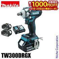 楽天市場】マキタ tw300drgx 充電式インパクトレンチ 18v 6．0ah 300n 