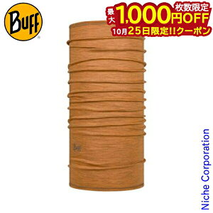 【25日は!枚数限定 最大1,000円OFFクーポン】BUFF 13LW MERINO SOLID MUSTARD 440563 ウェア バフ ネックウォーマー ネックゲイター