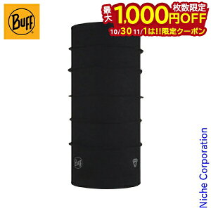 【10月30日・11月1日は!枚数限定 最大1,000円OFFクーポン】BUFF THERMONET SOLID BLACK 415127 ウェア バフ ネックウォーマー ネックゲイター 注目商品