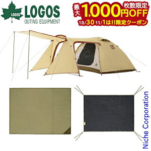 【10月30日・11月1日は!枚数限定 最大1,000円OFFクーポン】ロゴス Fes Breeze 2ルーム DUOプラスセット-BC 71208020 キャンプ用品 2人用〜3人用 テント マット シート セット 難燃 フェス nocu 注目商品