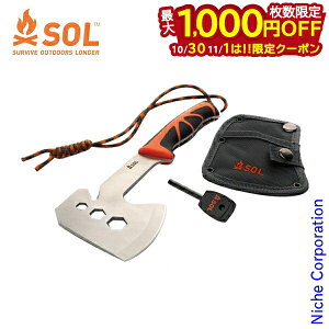 【10月30日・11月1日は!枚数限定 最大1,000円OFFクーポン】エスオーエル ストークキャンプハチェット 13860 薪作り おの 手斧 セット 火おこし 薪割り アウトドア キャンプ 多機能