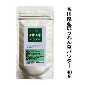 【送料無料】国産 とびっきりほうれん草パウダー 40g栽培期間中農薬完全不使用育てられた元気野菜ホウレンソウパウダー　【メール便配送】ポスト投函 国産