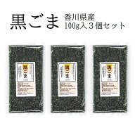 国産 黒ごま 100g×3 焙煎済（煎りごま）栽培期間中農薬完全不使用で育てられた四国香川県産野菜安心安全…