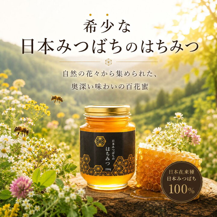 楽天市場】国産 百花蜜 日本みつばちのはちみつ 250g 非加熱処理で 