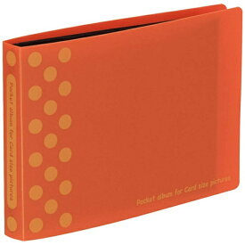 ［ハクバ］ポケットアルバム リヘロ 24枚用 オレンジ　チェキ(インスタックスミニ)/カードサイズ24枚収納