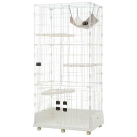 猫 ケージ 3段 ハンモック付 キャットケージ 猫 キャスター付 猫ゲージ おしゃれ キャットハウス ネコ ハウス 多段 留守番 保護 脱走防止 多頭飼い 多頭 スチール ペットケージ おしゃれ ブラウン