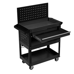 【新作登場!】ツールテーブル ツールワゴン ツールカート ロールテーブル スチール 工具箱 ローラーキャビネット スリム 2段引き出し 有孔ボード付き 鍵付き キャスター付き ロック付き