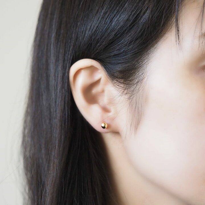 楽天市場】K18 丸玉 5mm ピアス 18k 18金 丸玉ピアス ゴールド 