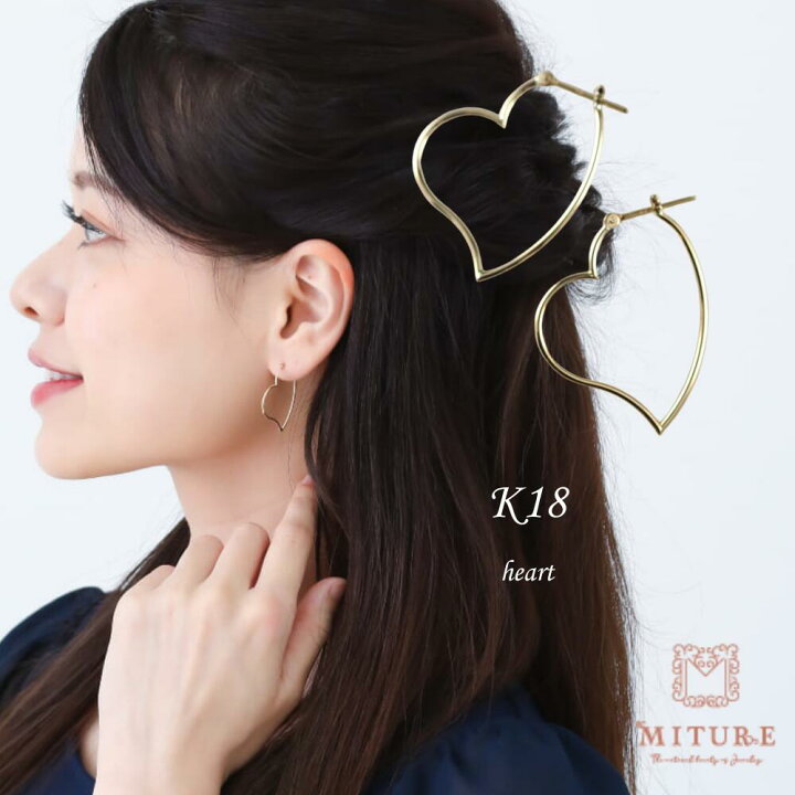 楽天市場】K18 ピアス 地金のピアス K18ピアス 18k 18金 ゴールド  