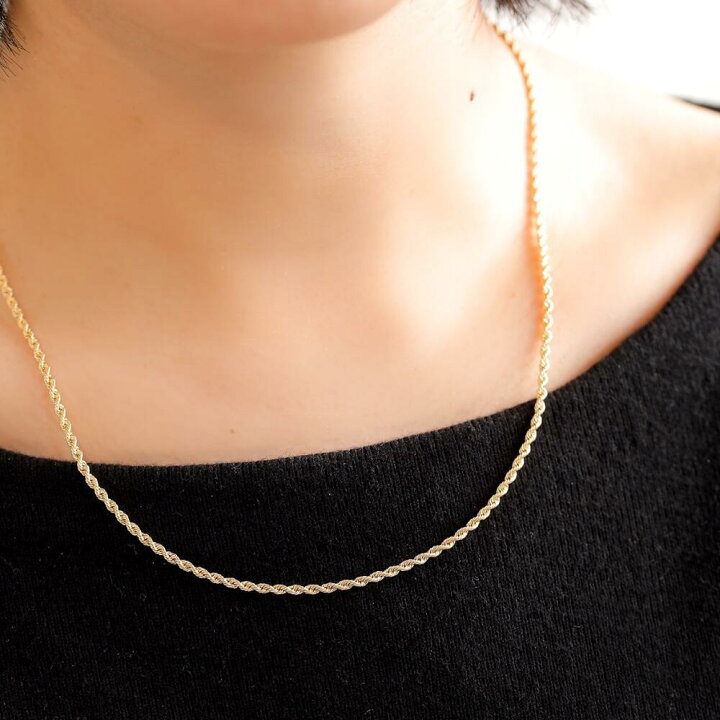 楽天市場】k18 ロープ チェーン 太め k18 18金 18k ネックレス 50cm 