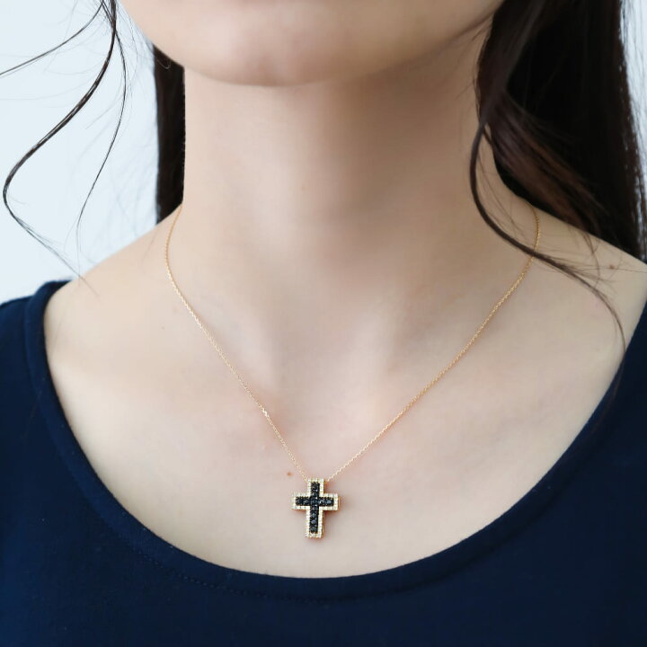 楽天市場】メンズ クロス ネックレス ペンダント 18金 18k 
