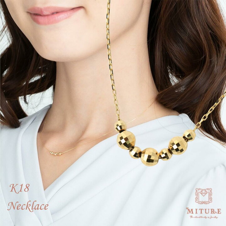 楽天市場】k18 ネックレス レディース 18金 18k ゴールド チェーン 