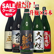 冬ギフト 日本酒 飲み比べセット 大吟醸だけの飲み比べ 1800ml 5本 辛口 一升瓶 日本酒セット 1.8L 本州…