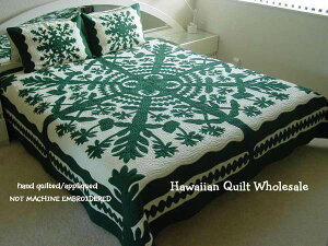 ハワイアンキルト キット しつけ済み ベッドカバー 生地 ベッドスプレッド ハンドメイド 【完成品ではございません】
