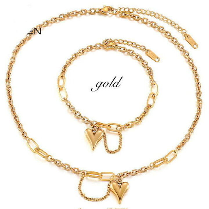 楽天市場】2点セット サージカルステンレス ブレスレット ネックレス  