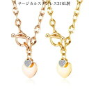 サージカルステンレス ネックレス レディース 金属アレルギー対応 金属アレルギー 対応 ジルコニア ハート マンテル メンズ ピンク ゴールド k18 18金 PVDコーティング ピンクゴールド ゴールド ステンレス チェーン 錆びない かわいい 誕生日 母の日 プレゼント 大人