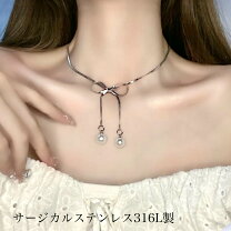 楽天市場】チョーカー リボン（種類（真珠）淡水真珠）（ジュエリー 