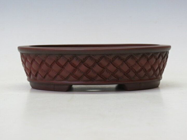 小品盆栽鉢 / 作家：柴勝 （楽天市場】盆栽鉢 美芸 楕円鉢 【作家鉢  