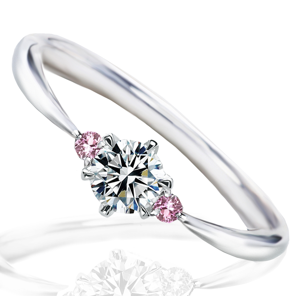 Hカラー 0.2ct デザイン プラチナ900シンプル リング プロポーズ 婚約指輪 SI2最高の輝きを放つトリプルエクセレントカット 送料無料 ダイヤモンド 婚約指輪・エンゲージリング
