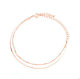 送料無料 最強配送 アンクレット 2連 キラキラ ステーション チェーン レディース 夏 かわいい シンプル おしゃれ 華奢 ニッケルフリー 金属アレルギー 足首 アクセ アクセサリー サンダル ゴールド シルバー ピンクゴールド 大人 女性 20代 30代 40代 国産 日本製