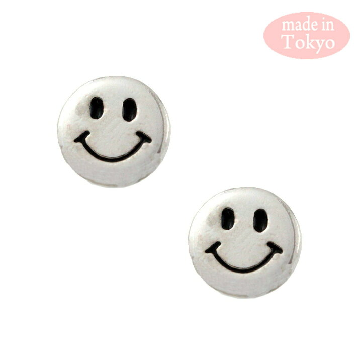 楽天市場 ピアス レディース 女性用 ニコちゃん スマイル スマイリー Smile ニッケルフリー おしゃれ かわいい アクセサリー ジュエリー 国産 日本製 スタッド 直結 金属アレルギー ゴールド シルバー ジュエリーショップｍ