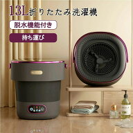 洗濯機 小型 折りたたみ洗濯機 脱水機能付き ポータブル洗濯機 操作簡単 排水バスケット付き 節水 洗濯時…