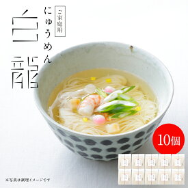 にゅうめん 白龍にゅうめん (ご家庭用) 10個セット にゅうめん 温かいそうめん 家庭用 自宅用 そうめん V-CH-A10N【のし・包装不可】