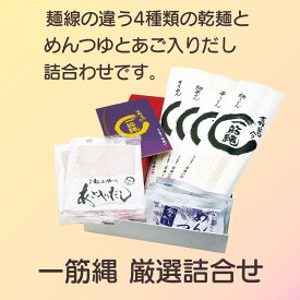 三輪山勝製麺 一筋縄 ノンオイル製法 手延べ 麺 4種類 詰め合わせ セット DM-25 麺めんつゆ付き ノンオイル そうめん うどん にゅう麺 お歳暮 御歳暮 ギフト プレゼント 手延べ 奈良 三輪 高級 吉野葛 内祝い 年配 高齢者 贈答用 贈り物 煮物 にゅうめん