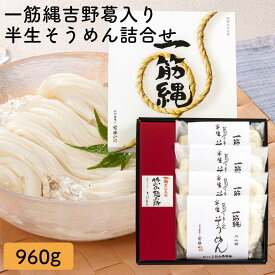 三輪山勝製麺 一筋縄 ノンオイル製法 手延べ 麺 半なま そうめん セット HSW3 半なまそうめん 4袋 （720g） めんつゆ入り （8袋）御中元 お中元 そうめん にゅう麺 お歳暮 御歳暮 ギフト プレゼント 手延べ 奈良 三輪 高級 吉野葛 内祝い 年配 高齢者 贈答用 にゅうめん