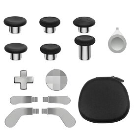 Xbox One Eliteコントローラーアクセサリー (14in1) メタルアルミニウム合金パドル ヘアトリガロック 交換用パーツ ビデオゲームアクセサリーキット Xbox One Eliteコントローラー用